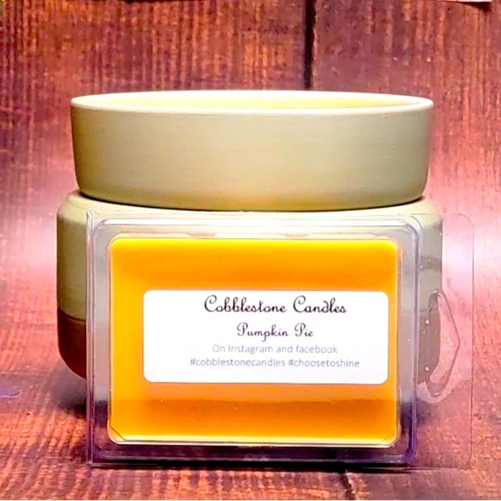 🎃Pumpkin Pie Soy Wax Melt home scent Cobblestone Candles - Picture 3 of 3